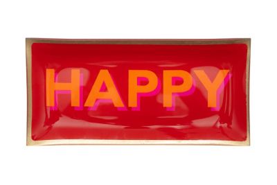 Gift Company Love Plates, Glasteller L, Happy rot