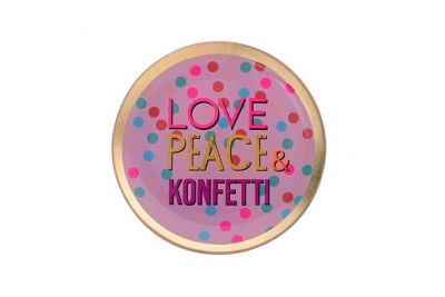 Gift Company Love Plates, Glasteller M, Love, Peace & Konfetti