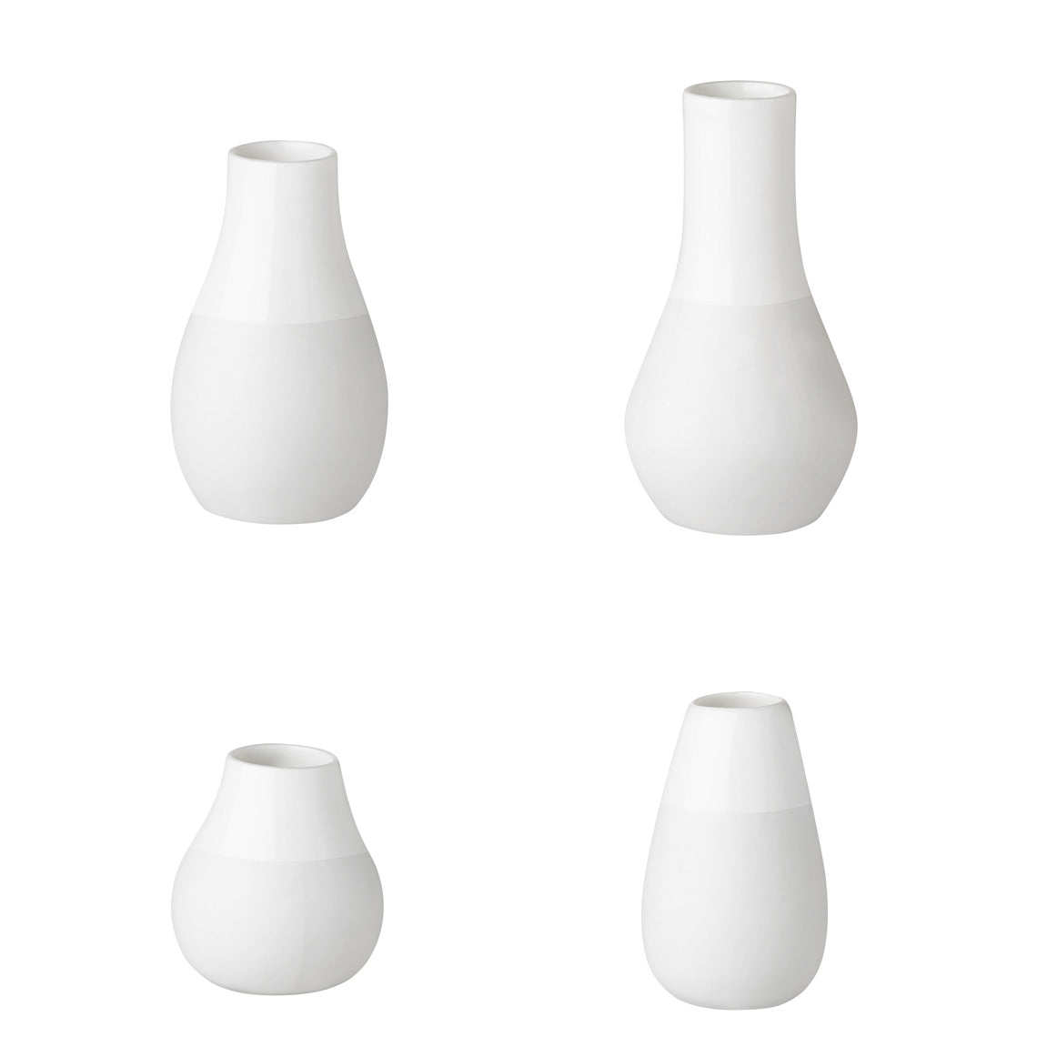 Mini Vasen "Set aus 4" weiß - räder Design