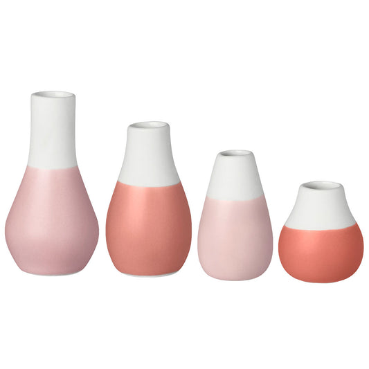 Mini Pastellvasen "Set aus 4" - räder Design