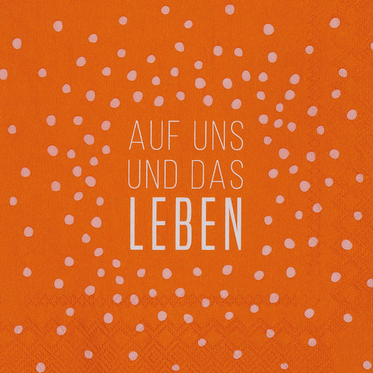 Cocktailservietten "Auf uns und das Leben" - räder Design