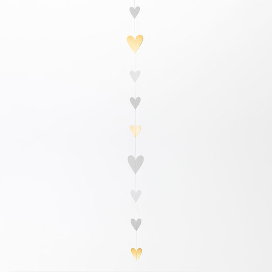 Papierkette Herzen "Goldherzen" - räder Design