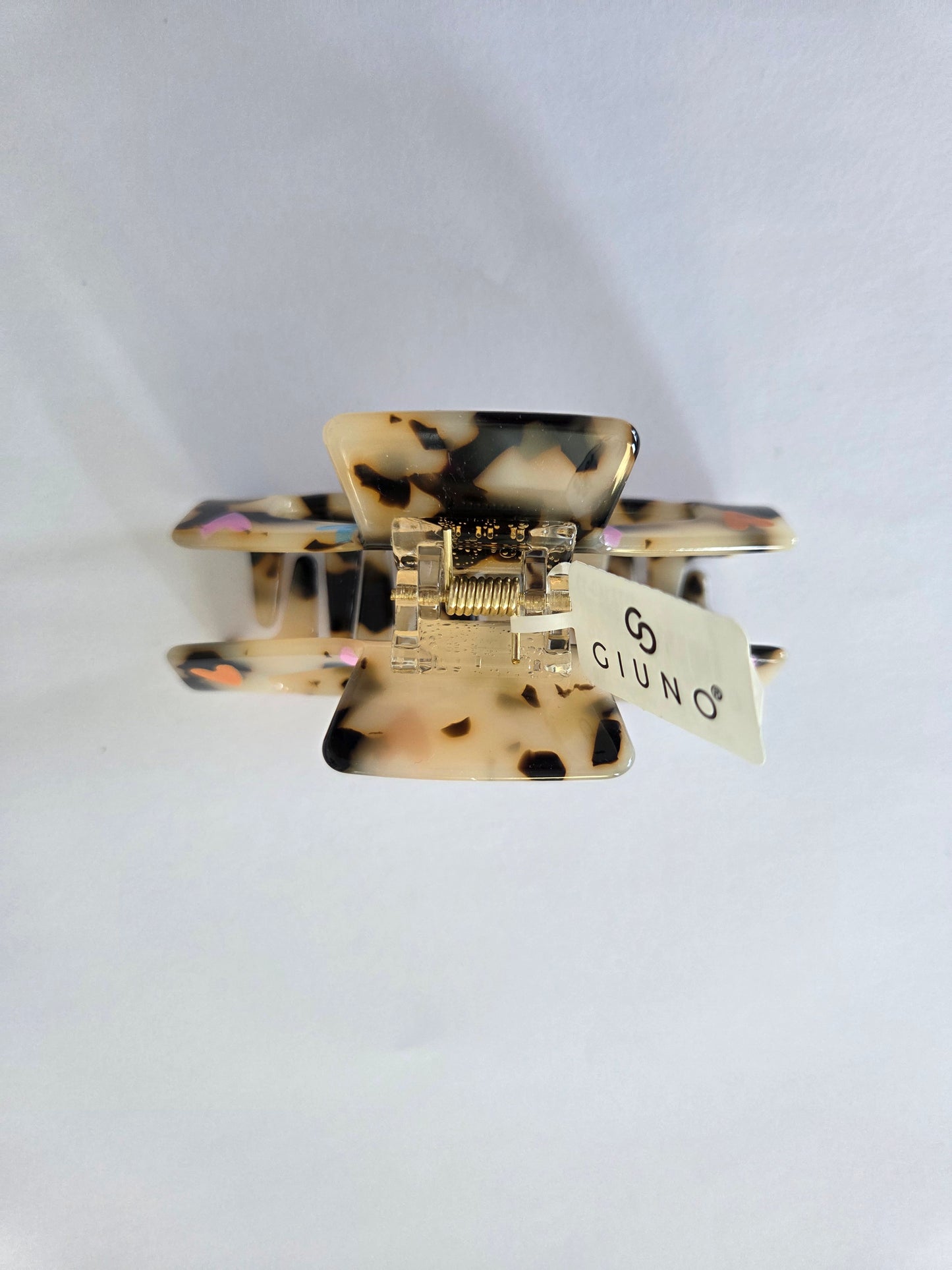 Haarklammer Leoprint mit Herzen