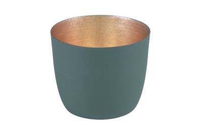 Gift Company Madras Windlicht M, dark olive/gold