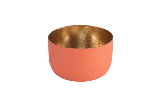 Gift Company Madras Windlicht S, light coral/gold