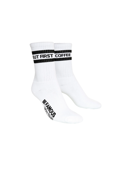 Be Famous x Socks to go Statement Socken BUT FIRST COFFEE