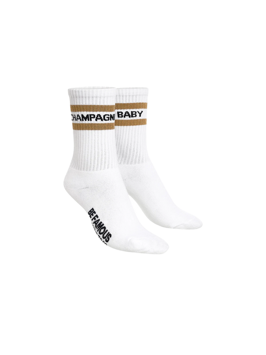 Be Famous x Socks to go Statement Socken CHAMPAGNE BABY