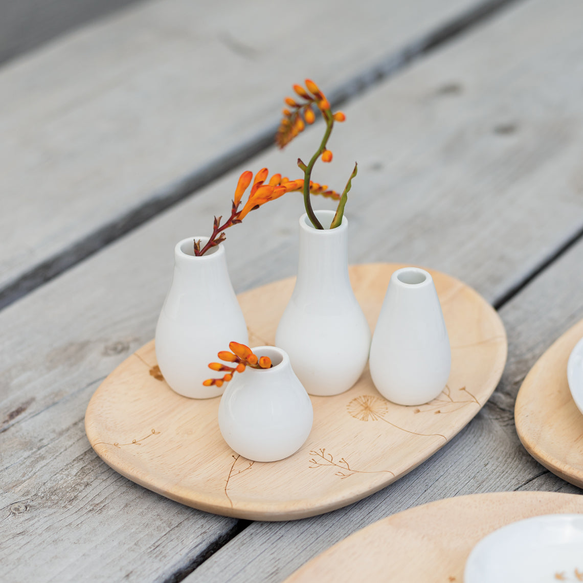 Mini Vasen "Set aus 4" weiß - räder Design