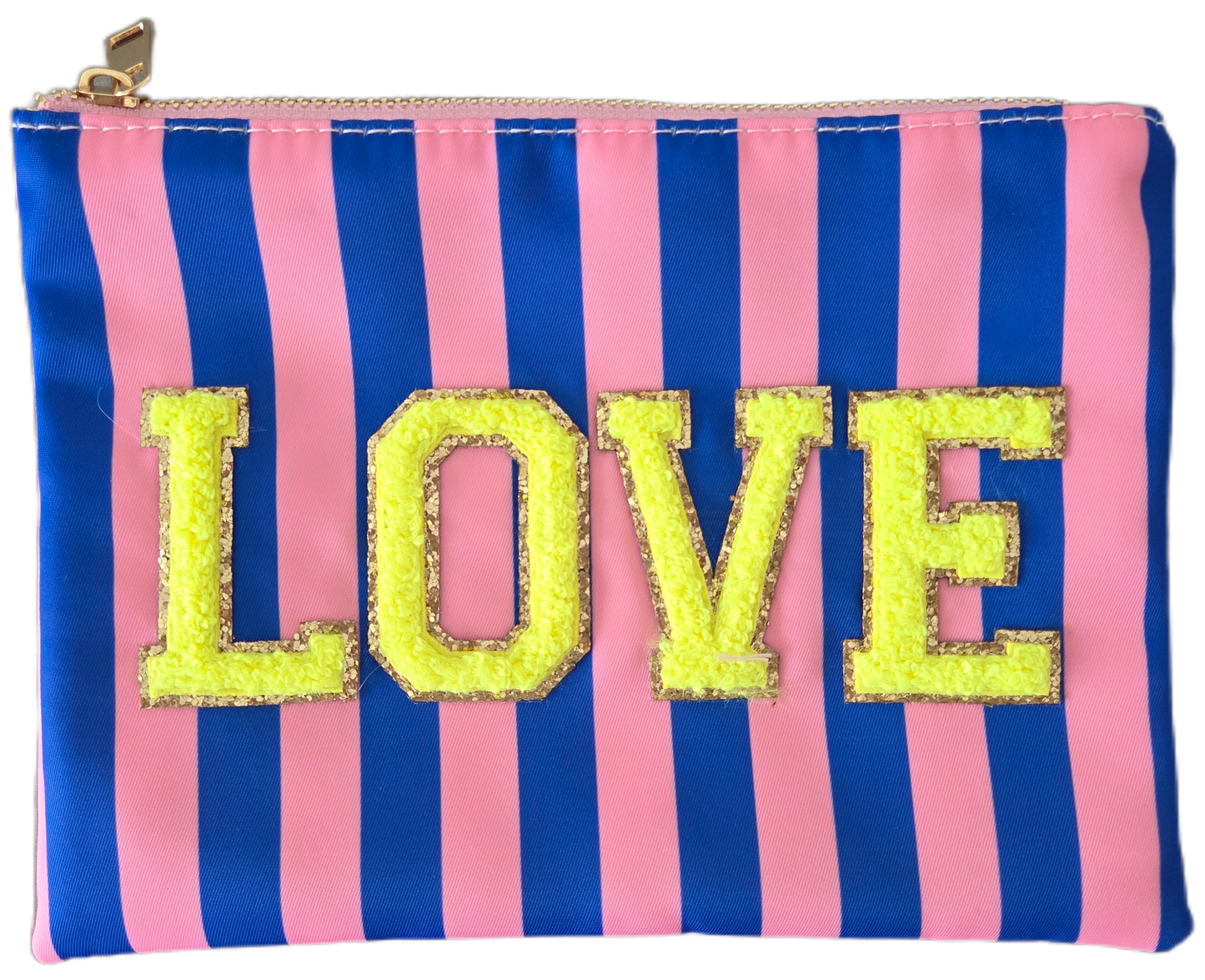 Kosmetiktäschchen Love blau/rosa