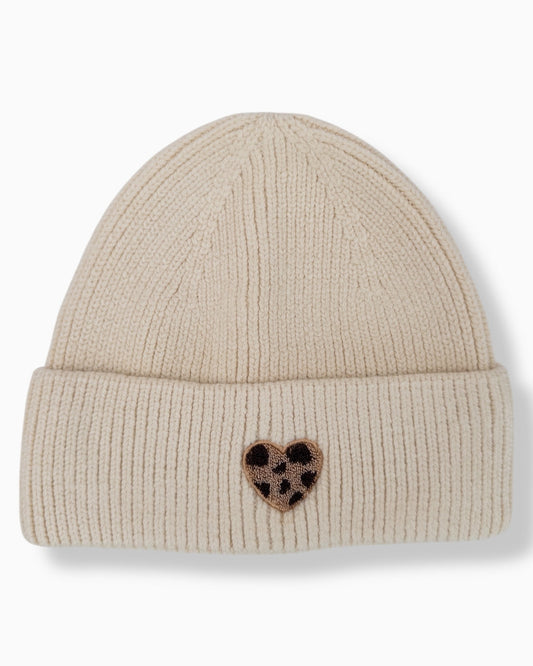 Mütze Herz Leo - Beige