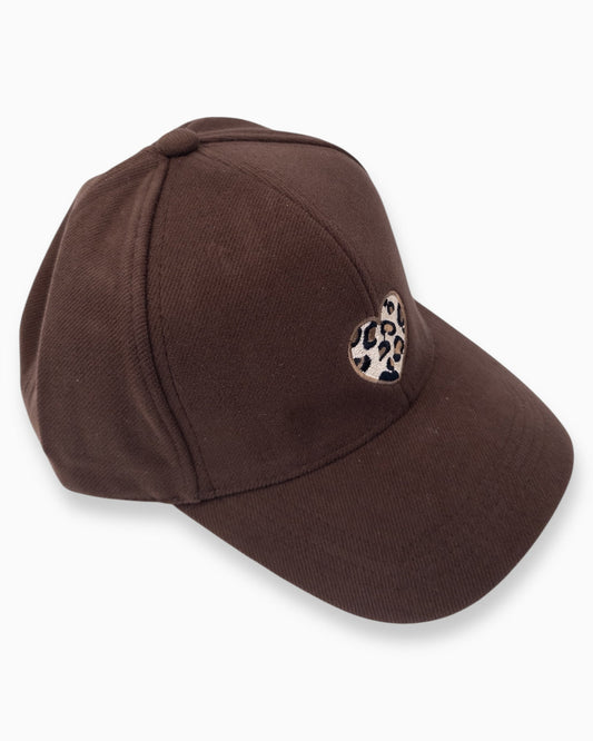 Cap Herz Leo - Schokobraun