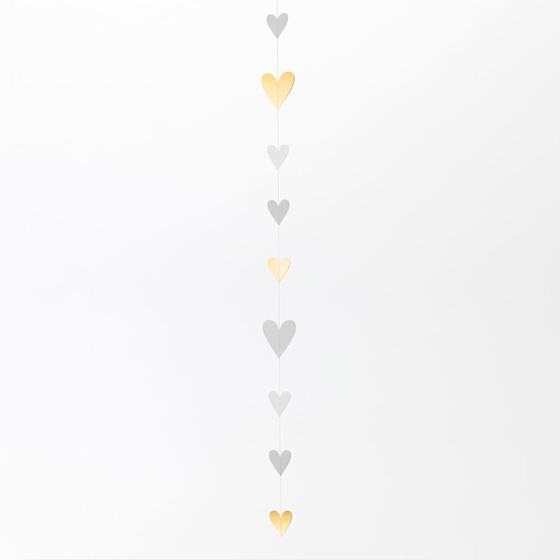 räder Design Papierkette Herzen "Goldherzen"