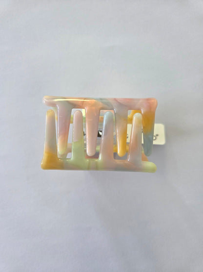 Haarklammer Creme mit Pastelfarben