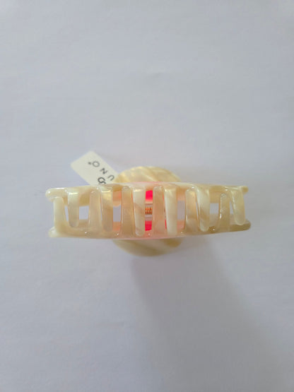 Haarklammer Creme mit Neon Smiley