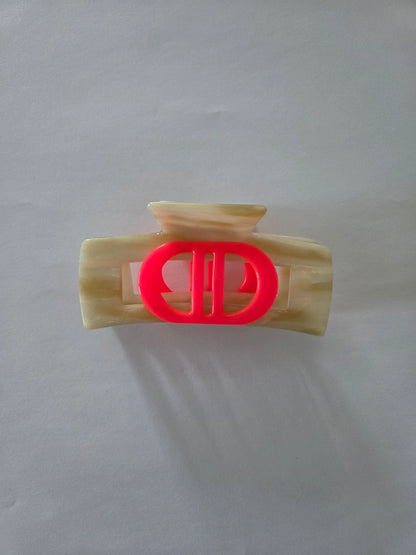 Haarklammer D Neopink/Creme