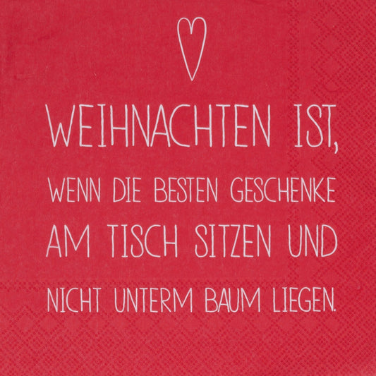 Servietten "Weihnachten ist ..." - räder Design