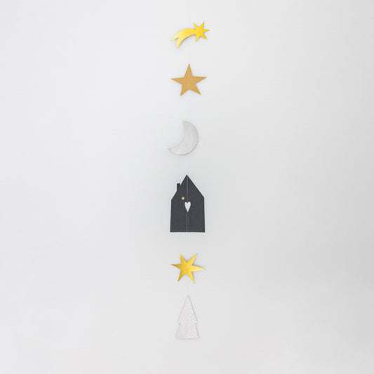 Papierkette "Winternacht" - räder Design