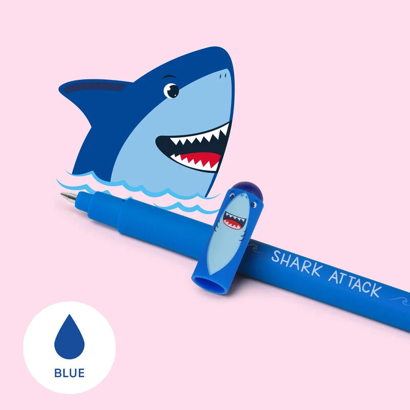 Löschbaren Gelstift - Erasable Pen mit Hai-Motiv