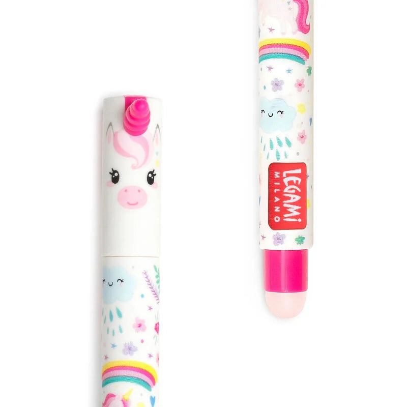 Löschbaren Gelstift - Erasable Pen mit Einhorn-Motiv