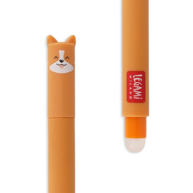 Löschbaren Gelstift - Erasable Pen mit Corgi-Motiv