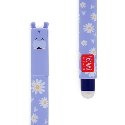 Löschbaren Gelstift - Erasable Pen mit Hippo-Motiv