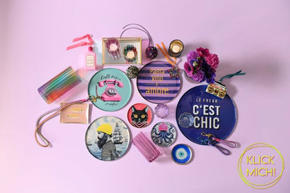 Gift Company Love Plates, Glasteller, Cote D´Azur, Hummer, türkis/rot