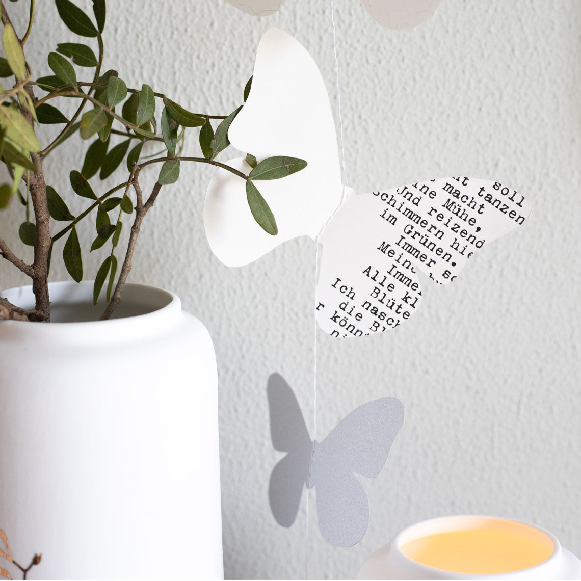 räder Design Papierkette Große Schmetterlingskette "bedruckt"