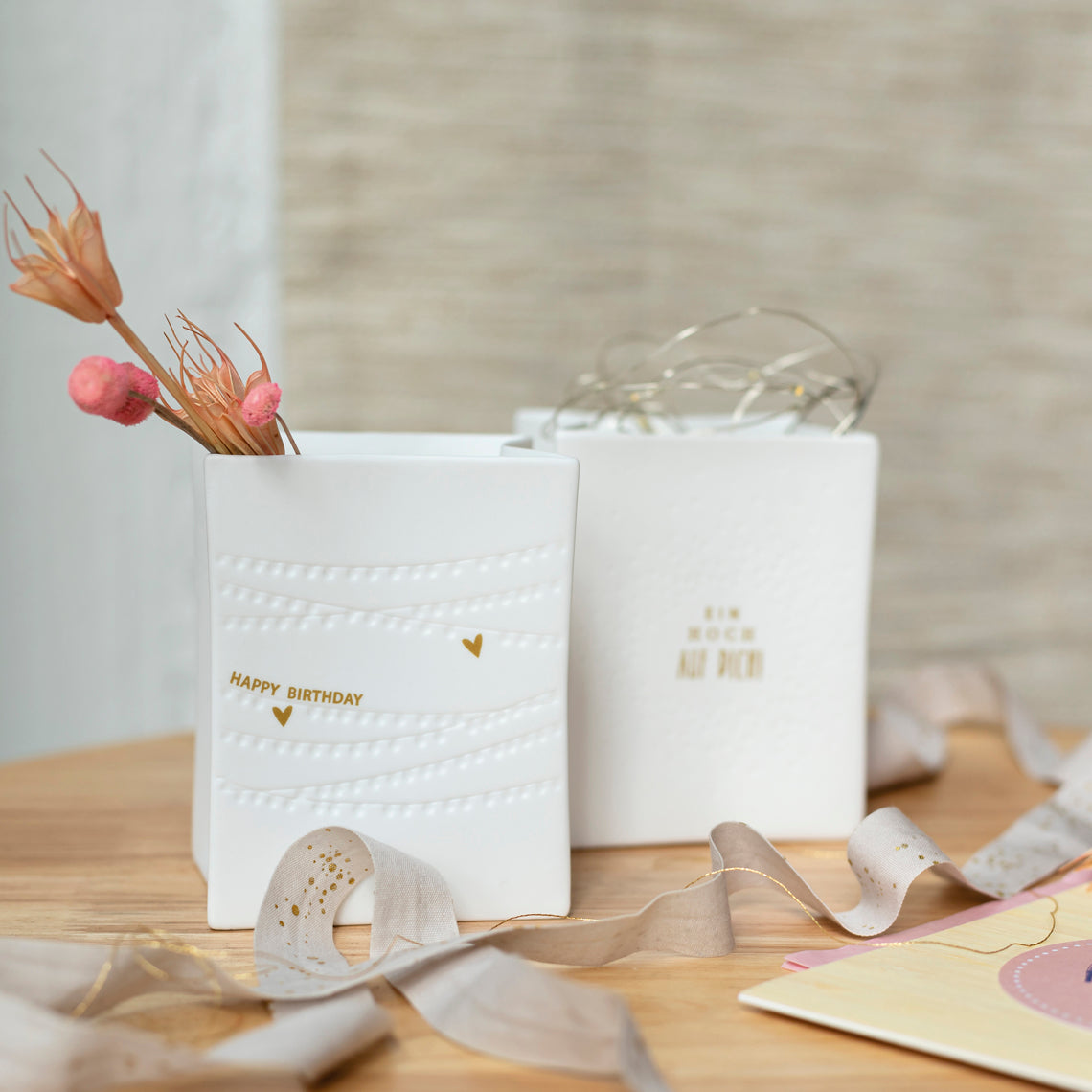 räder Design Porzellanlichttüte "Happy Birthday"