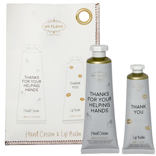 My Flame Lippenbalsam & Handcreme in Geschenktüte- Thanks for your helping Hands