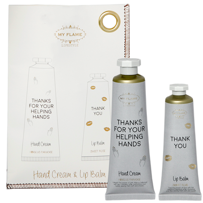 My Flame Lippenbalsam & Handcreme in Geschenktüte- Thanks for your helping Hands