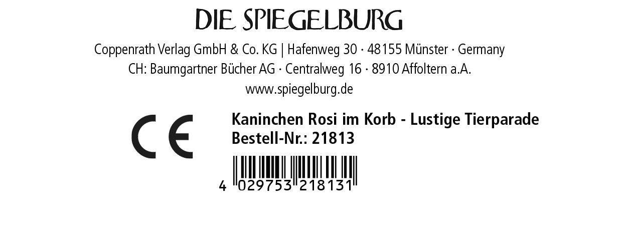 Kaninchen Rosi im Korb - Lustige Tierparade - Die Spiegelburg