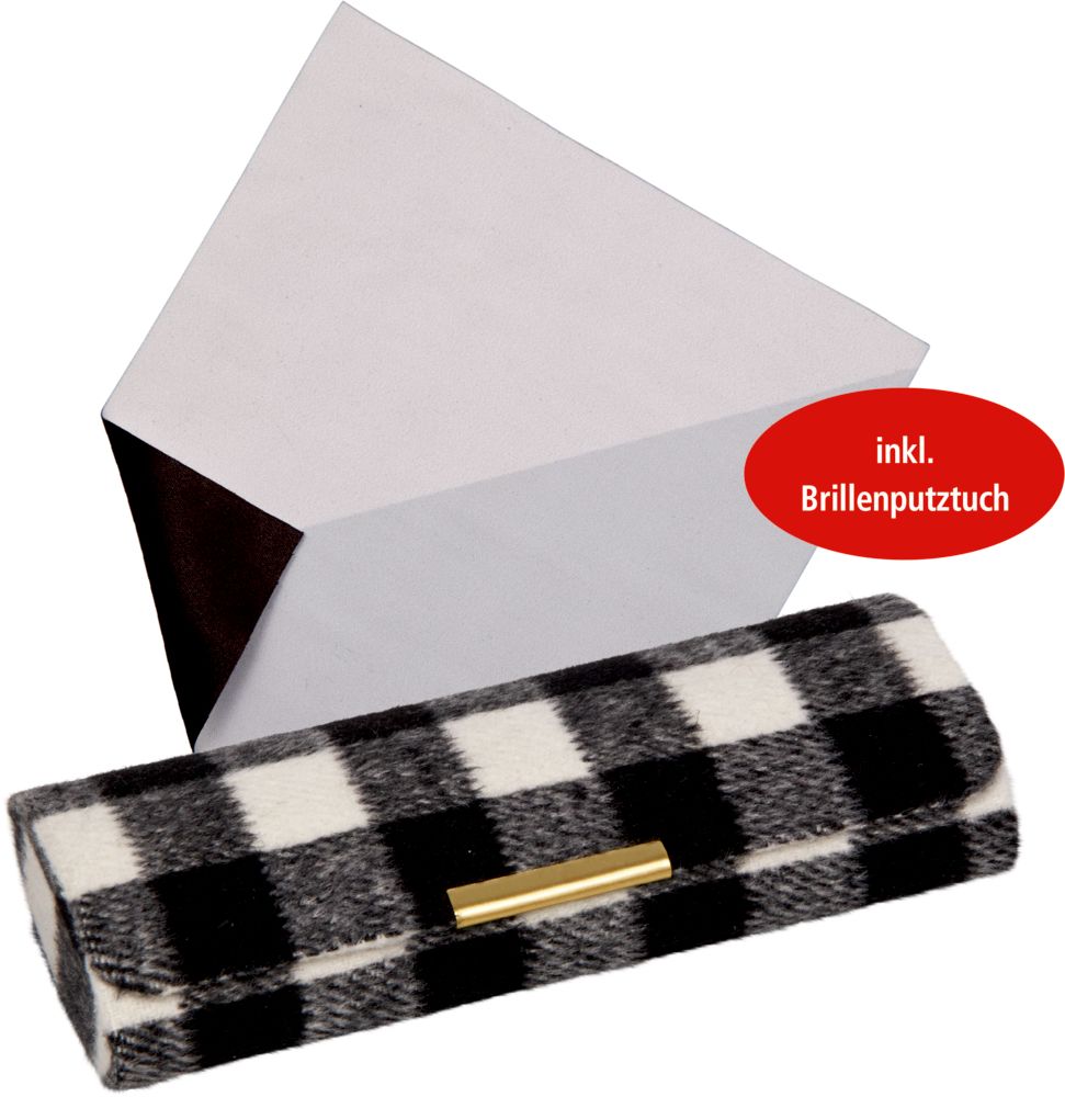 Brillenetui mit Putztuch Karo - Die Spiegelburg