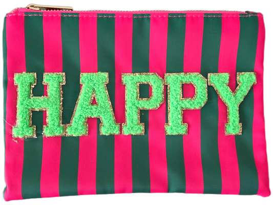 Kosmetiktäschchen Happy pink/grün