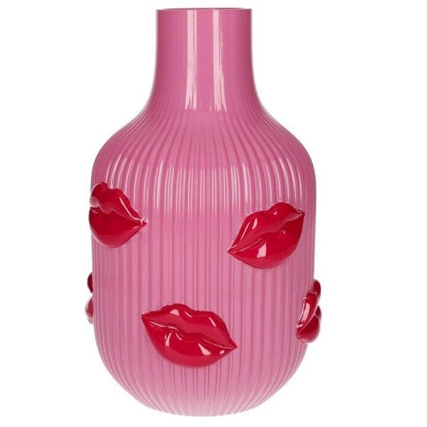 Gift Company Vase L´Amour Lippen Rosa