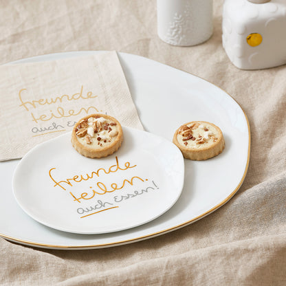 Cocktailservietten "Freunde teilen auch Essen" - räder Design
