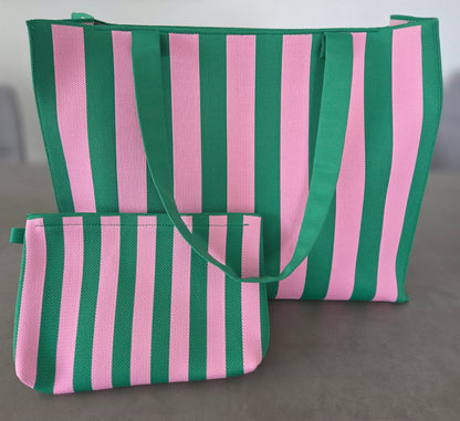 Stylische Tasche/Shopper Streifen