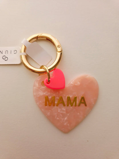 Schlüsselanhänger Herz Mama Rosè
