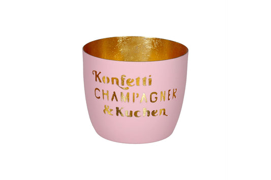 Gift Company Madras Windlicht M, Konfetti, Champagner & Kuchen